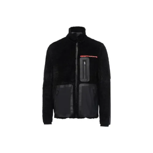 PRADA Мужские черные куртки