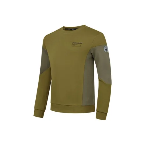 QIAODAN Sports Life Collection Толстовка Мужской Curly Пыль Зеленый Стекло Ширина Зеленый