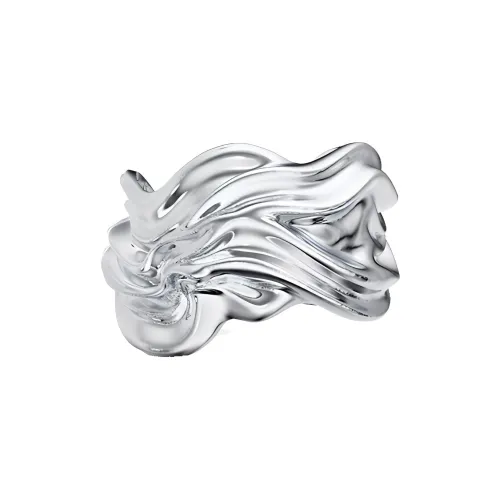 YURITAN Кольца из меди с покрытием из белого золота, унисекс