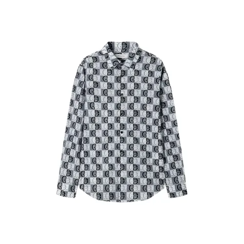 DEGAIA SS25 Рубашка Мужская Средняя Серая Буква