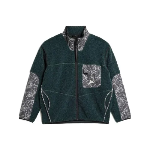 Adidas x And wander Коллаборация Куртка Мужская Зеленая