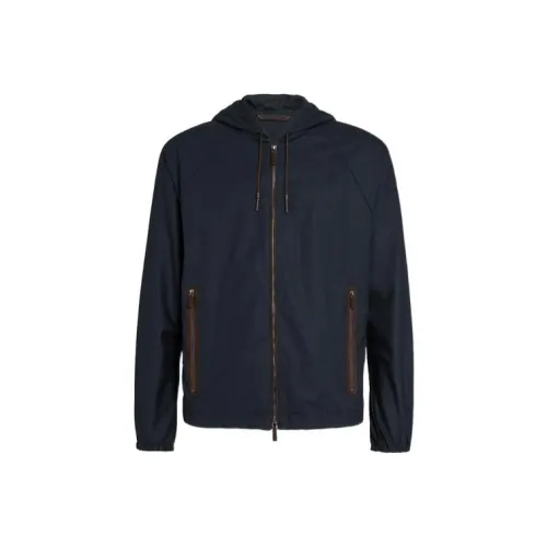 Ermenegildo Zegna Мужские куртки морского синего цвета