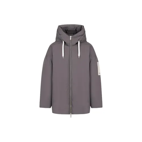 EMPORIO ARMANI Sustainable Collection Куртки и Пальто Мужской Темно-Серый