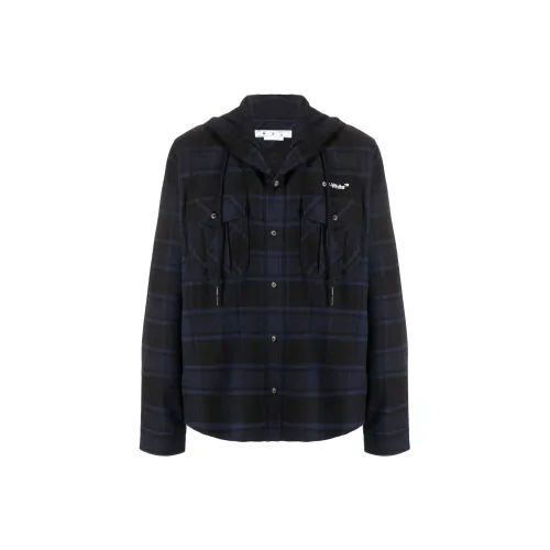 Off Белый Синий Мужские Куртки