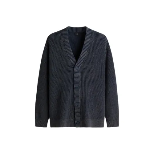 H&M Темно-синий Синий Мужской Трикотаж