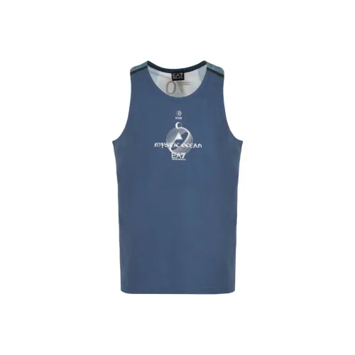 EMPORIO ARMANI SS24 Майка Мужская Циановая