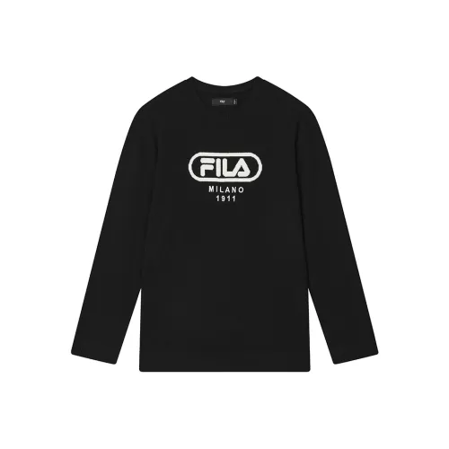 FILA MILANO Italy Version Luxury Style Sports Collection 1911 Трикотаж Мужской Глубокий Черный