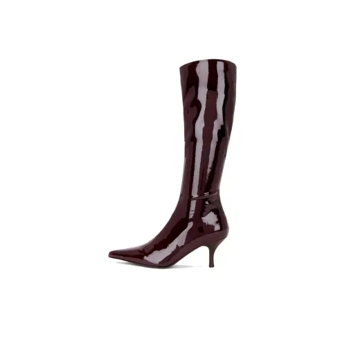 Jeffrey Campbell DISTANT HI Колено Высокие сапоги 7 см Женские Красные