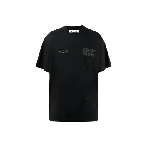 Off Белый SS21 Черный Мужская T-Рубашка