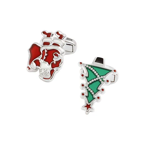 MUSTKOO Медное покрытие, белая сталь, прозрачная эмаль, запонки MC 4180, пара, мужской