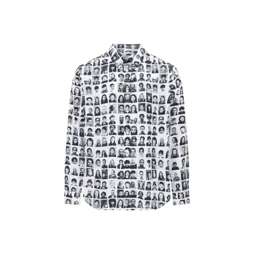 MARTINE ROSE SS25 Рубашка Унисекс Белый Черный