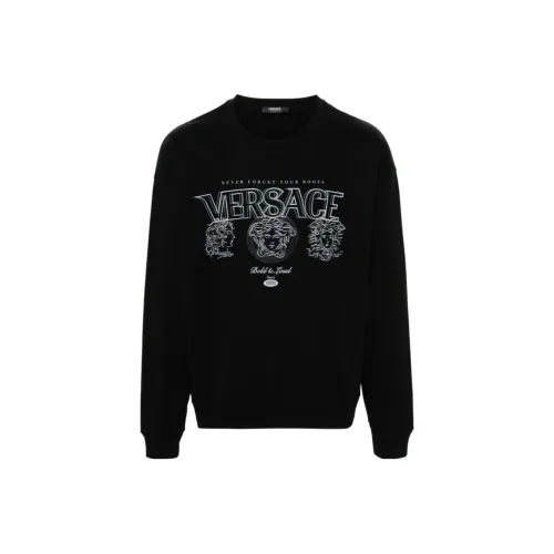 VERSACE Мужские черные свитшоты