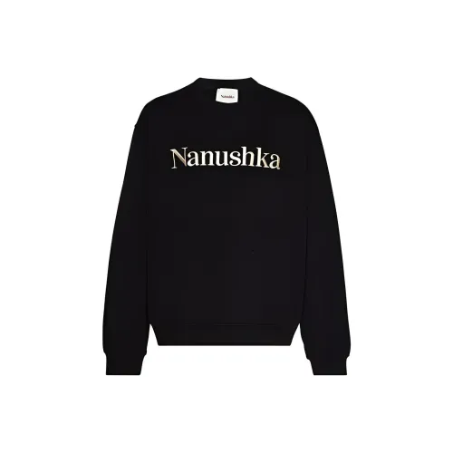 NANUSHKA Мужские черные свитшоты