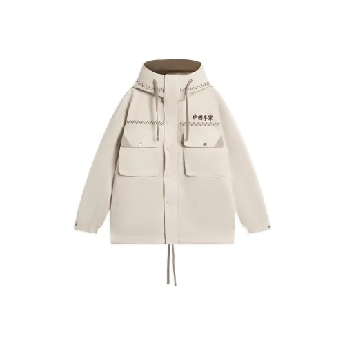 LINING Китай Li NING Белая Унисекс Куртка