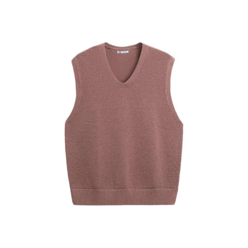 ZARA Майка Мужская Светло-Персиковая Красная