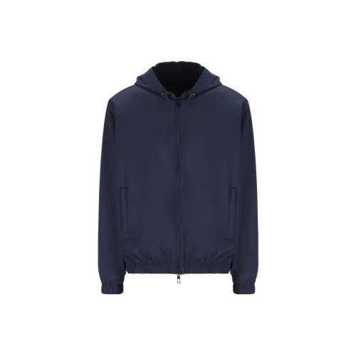 Loro Piana Темно-синие мужские куртки
