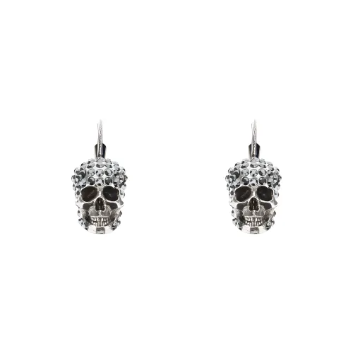 Alexander McQueen Серебристые серьги из бронзы Унисекс