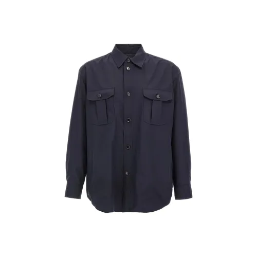 BRIONI SS25 Куртки и Пальто Мужской Синий