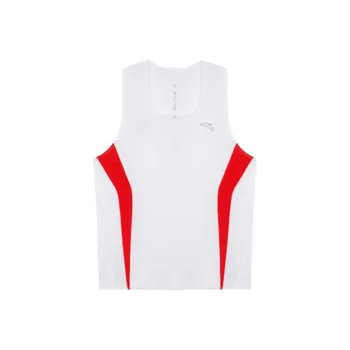 ANTA Running Collection Бег Майка Мужская Чисто Белая Классическая Красная