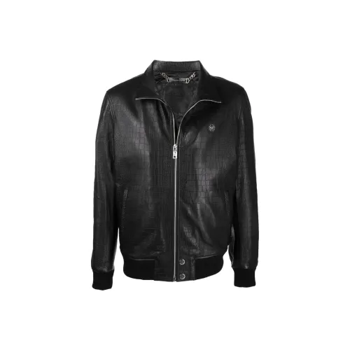 PHILIPP PLEIN Мужские черные куртки