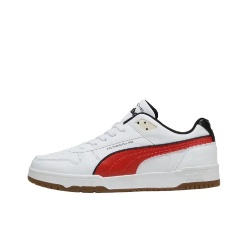 PUMA Porsche Legacy Low Топ Скейтборд Кроссовки Мужские Белый Красный