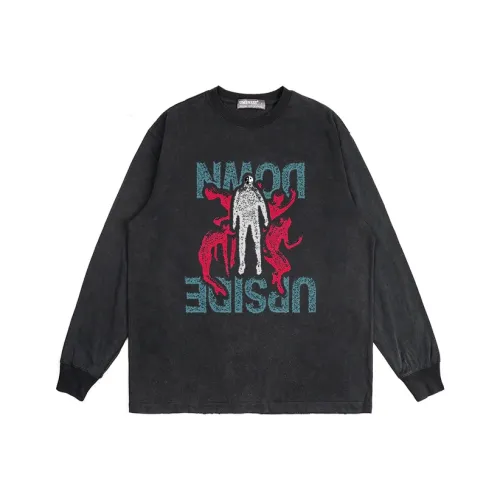 UMBNESS Свитшот с круглым вырезом Унисекс Мытый Серый