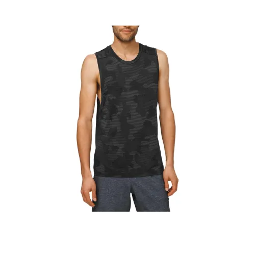lululemon Metal Vent Tech Топ Tank Мужской Asphalt Серый Obsidian Черный