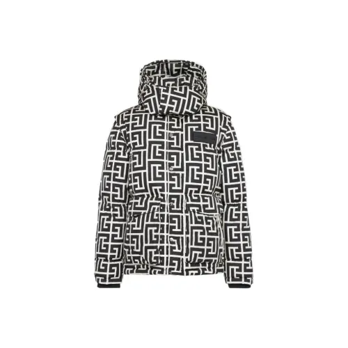 BALMAIN Черный/Белый Мужские Куртки