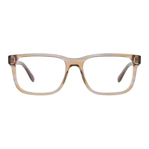 EMPORIO ARMANI Ацетатные оправы для очков с неровными краями Мужские Коричневые