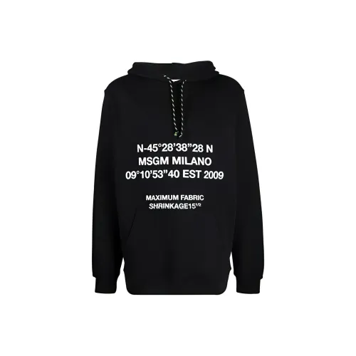 MSGM Черные Мужские Свитшоты