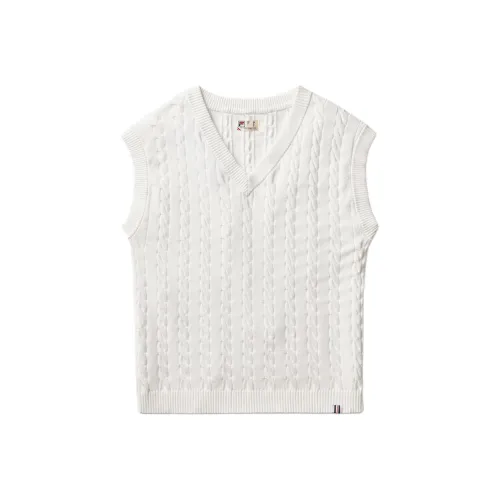 FILA Baseline FW24 CABLE KNIT Жилет Трикотаж Мужской Белый