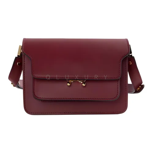 MARNI Телячья кожа Сумка через плечо Мини Женская Вино Красный