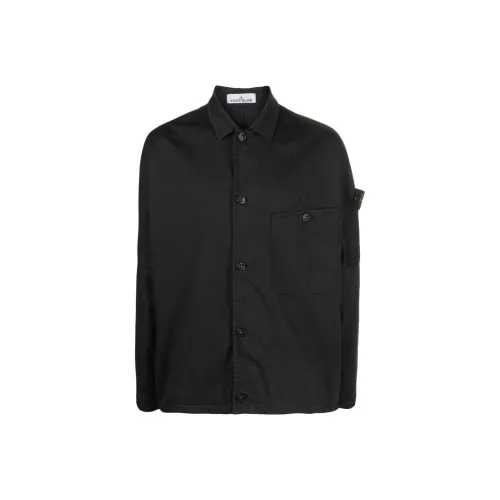 STONE ISLAND Черные Мужские Куртки