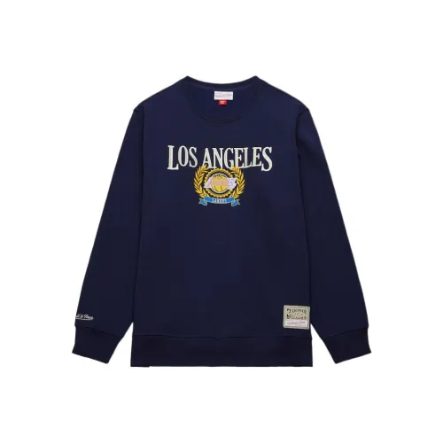 Mitchell Ness Морской Синий Мужские Толстовки