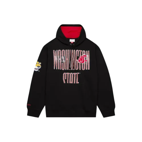 MITCHELL NESS Washington State Cougars Team OG Fleece Pullover Hoodie Sweatshirt Men's Black