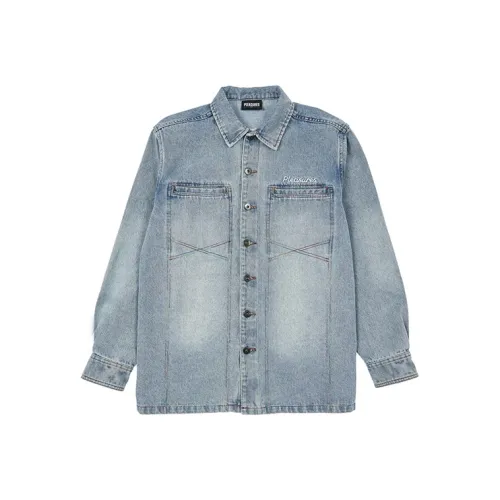 PLEASURES Свободный крой Куртка Unisex Light Синий