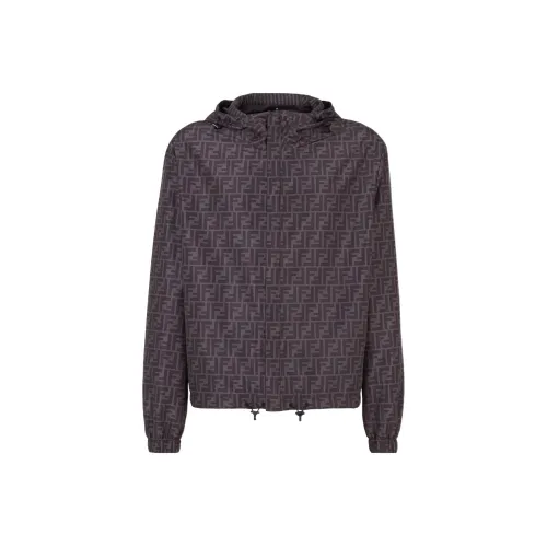 Fendi Черный Серый Цвет Мужские Куртки