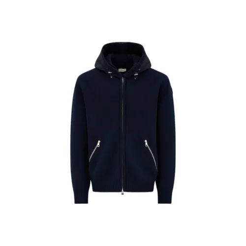 MONCLER Мужские куртки морского синего цвета