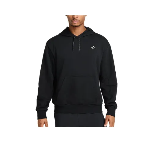 nike Dri Fit Trail Толстовка Мужская Черная Белая Вершина