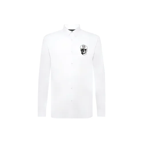 PHILIPP PLEIN Белые Мужские Рубашки