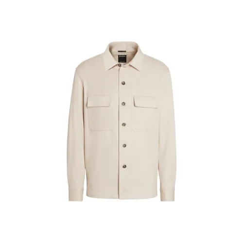 Ermenegildo Zegna Серый Белый Мужские Куртки