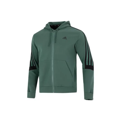 Adidas Ретро Куртки Осенние Мужские Зеленые