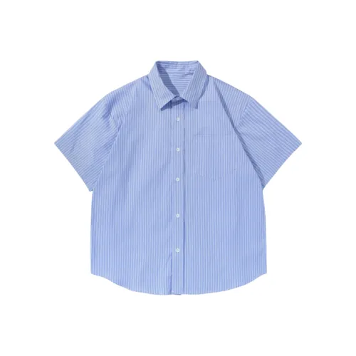 NOOING Синие Унисекс Рубашки