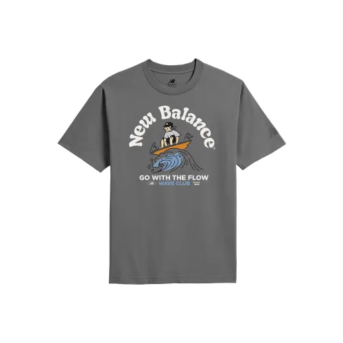New Balance SS25 Большая волна T Рубашка Мужская Замок Рок