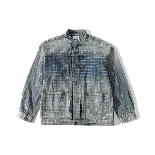 TEKABLU Loose Fit Куртка Мужская Джинсовая Синяя