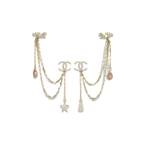 CHANEL Металл Серьги с бриллиантами Женские Золото