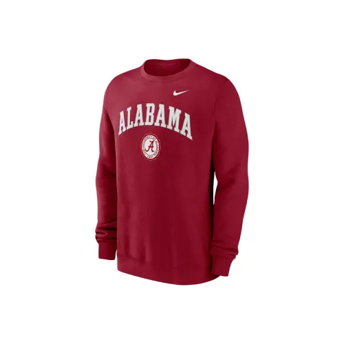 nike CollegeAlabama FW24 Малиновый Tide Arched Следы Свитшот Мужской Темно-красный