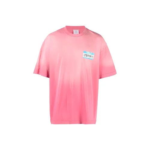 Vetements Розовые Мужские T-Рубашки