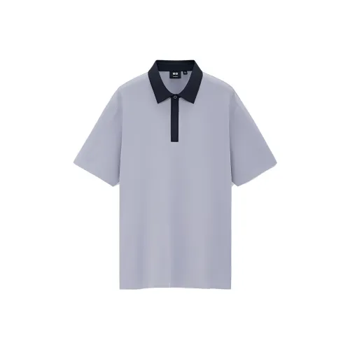 UNIQLO/UNIQLO X Theory Co Брендированная Серия Синий Мужское Поло