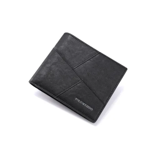 POLOMEISDO Синтетическая кожа Кошелек Модный Складной Мужской Кошелек Мужской Черный